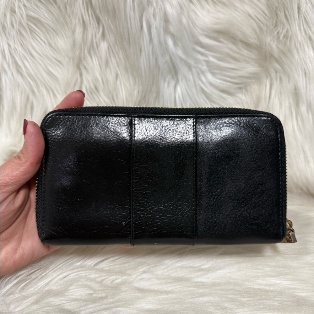 🔥SALE🔥Authentic Tory Burch Black Leather Long Wallet - Picture 6 of 13